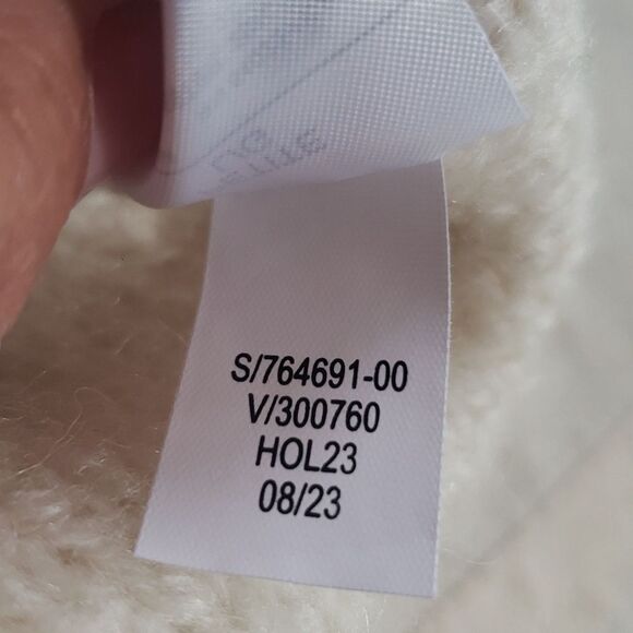 Banana Republic Sweater Dress Petite Large Cable Knit Cream Alpaca Wool Blend - Picture 8 of 8